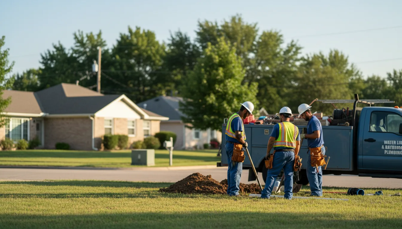 Residential water line and bathroom plumbing service in West Valley City, UT